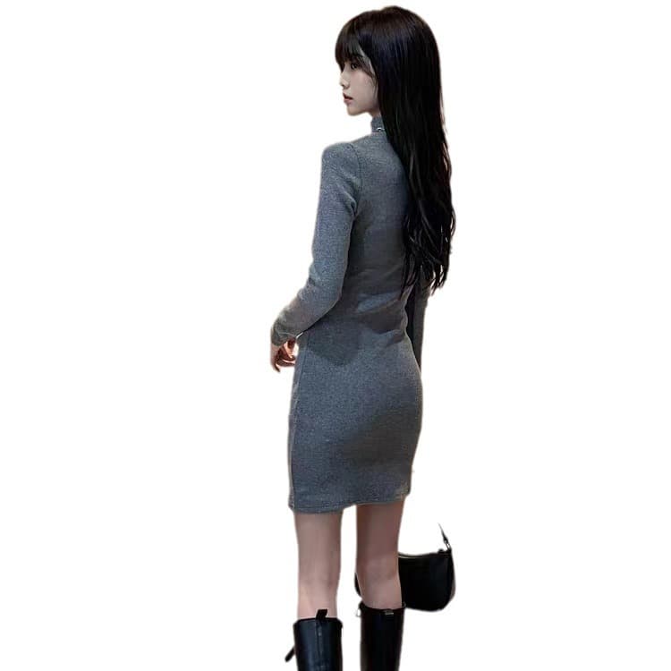 タイトワンピース シンプル美シルエットワンピース